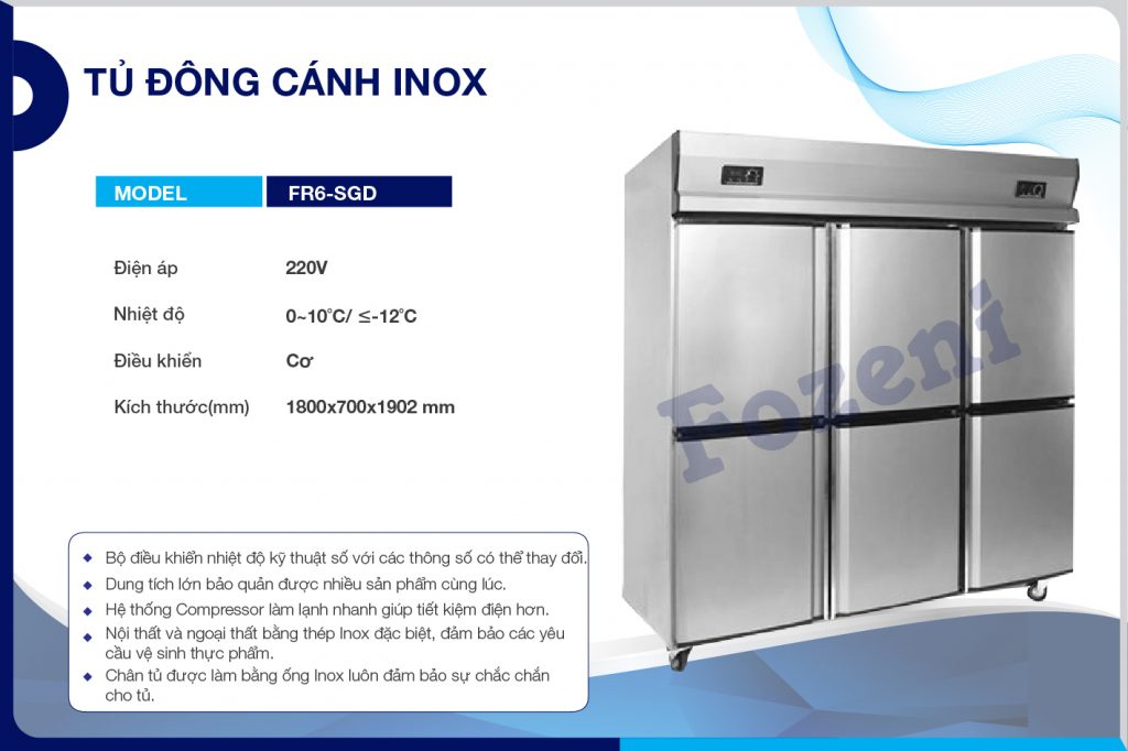 Tủ đông cánh inox FR6-SGD