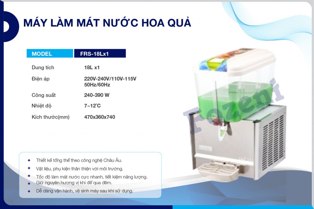 Máy làm mát nước hoa quả FRS-18Lx1