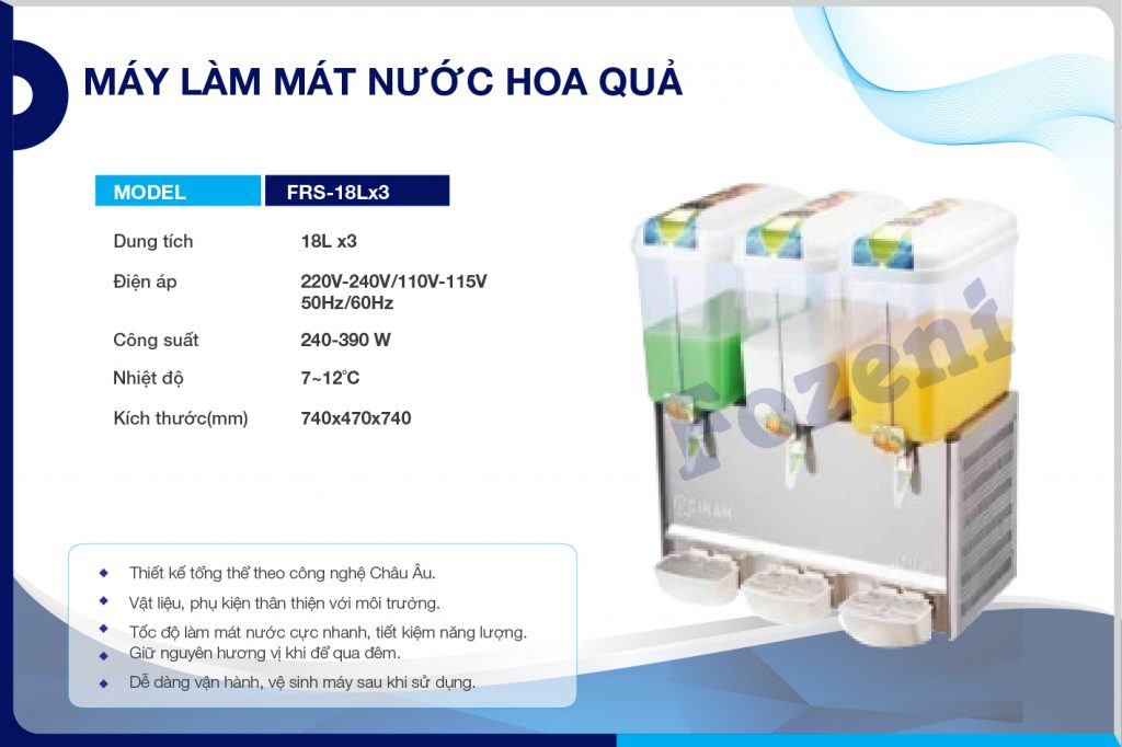 Máy làm mát nước hoa quả FRS-18Lx3